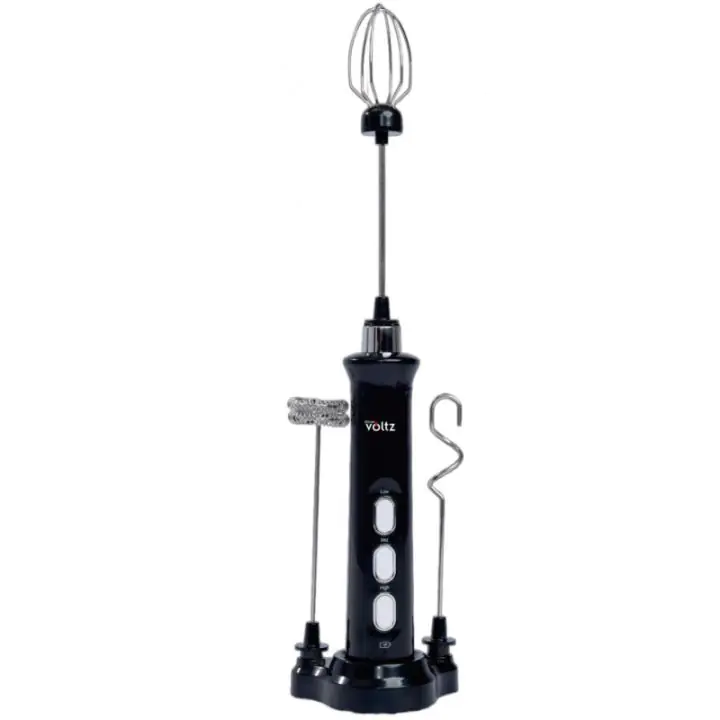 Мини миксер за фрапе Oliver Voltz OV51163F, 2.5W, 120 мин, 3 скорости, 3 приставки, USB, Черен, (35947261)