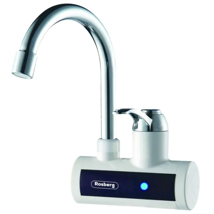 Нагревател за вода Rosberg R57100A, 3600W, С дисплей, До 60C, За стена, Бял, (555R57100A)