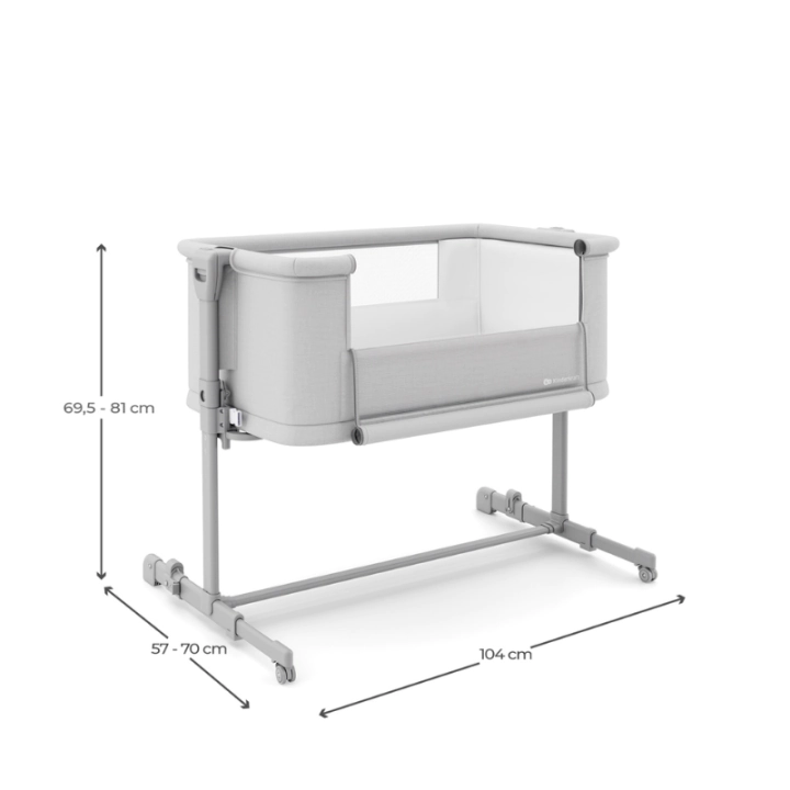 Бебешка кошара KinderKraft NESTEE GROW 2 LIGHT GREY, (35948681)