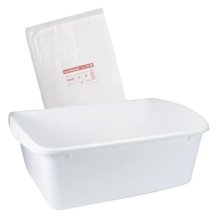 Ваничка за педикюр + 20 найлонови пликчета, бяла или прозрачна, PAVS01, (35924040)