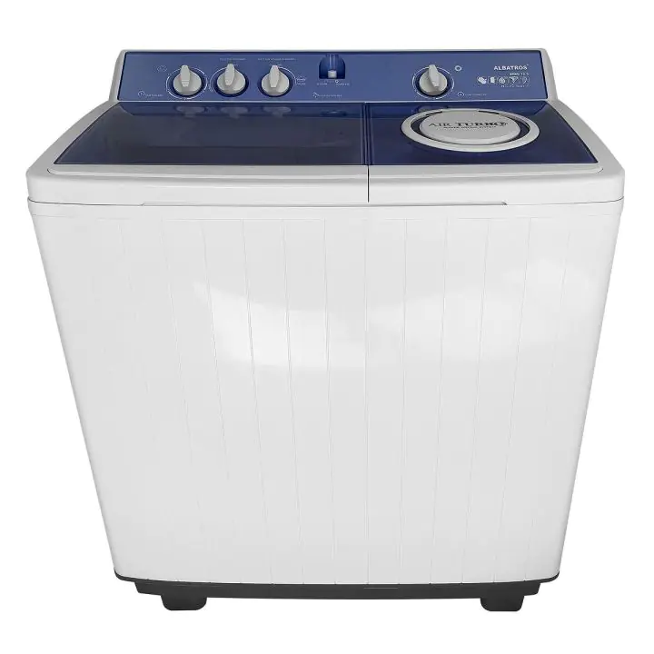 Полуавтоматична пералня Albatros WMS 12.3, 12 кг., Центрофуга 7 кг., Бял, (22206)