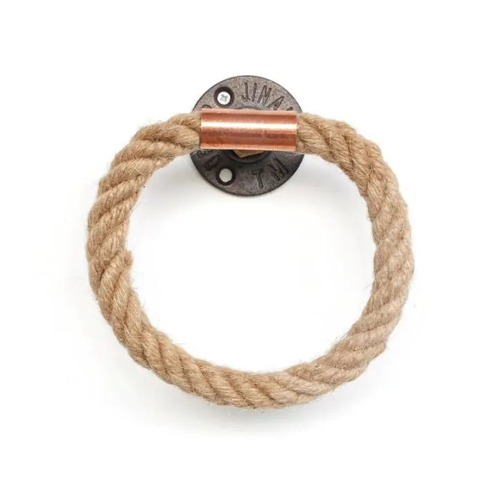 Поставка за кърпи Evila Originals 792EVL2772, 16х16 см, Въже, Кафяв, (792EVL2772)