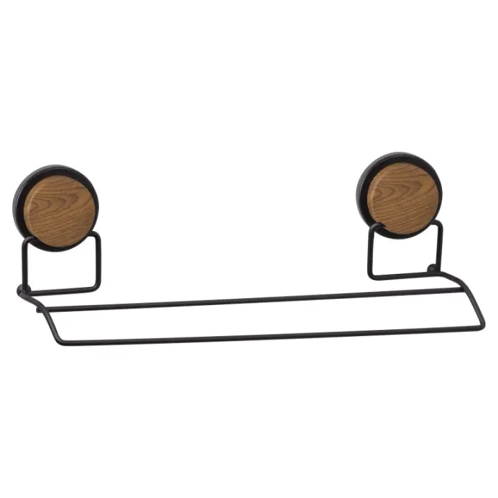 Поставка за кърпа Metalife MGS-706W, 40х11х11 см, Черен/Дървесен, (20706)