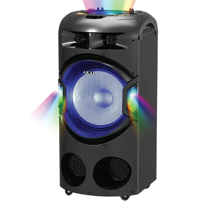 Преносима тонколона AKAI DJ-BY4L, 15 Инча, Черен, (22172)