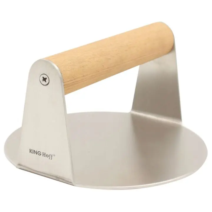 Преса за бургери Kinghoff KH 1878, Неръждаема стомана, Лесно измиване, Диаметър 11.4 см, Инокс, (22375)