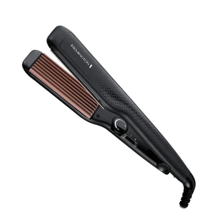 Преса за обем и вафлички Remington S3580 Ceramic Crimp, Керамика, Турмалин, 220ºC, Черна, (99S3580E51)