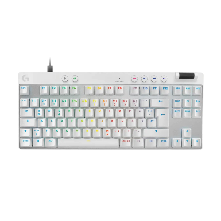 Геймърска механична клавиатура Logitech G Pro X RAPID TKL, Magnetic Analog Switch, Бял, (35939906)