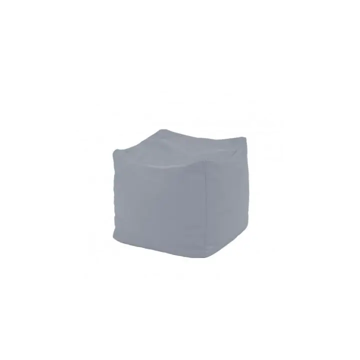Пуф, 80л., Табуретка Куб - Panama Grey, Перящ се калъф, Водоустойчив, Пълнеж от Полистиролни перли