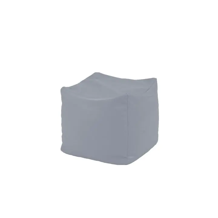 Пуф, 100л., Табуретка Куб XL - Panama Grey, Перящ се калъф, Водоустойчив, Пълнеж от Полистиролни перли, Тъмно сив
