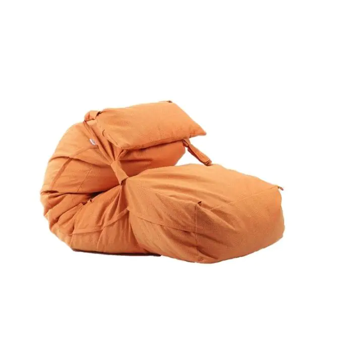 Комплект Pufrelax легло, с декоративна възглавница, Yoga XL, Sunrise, Гама Premium Rustic, Перящ се калъф, Пълнеж с микс от мемори пяна