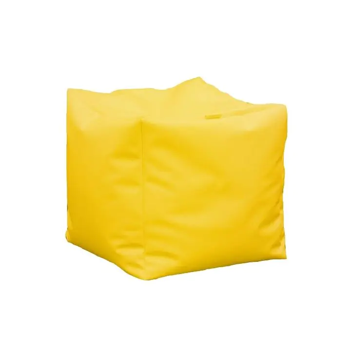 Пуф, 100л., Табуретка Куб XL, Teteron Yellow Quince, Перящ се калъф, за открито, Пълнеж от Полистиролни перли, (15665)