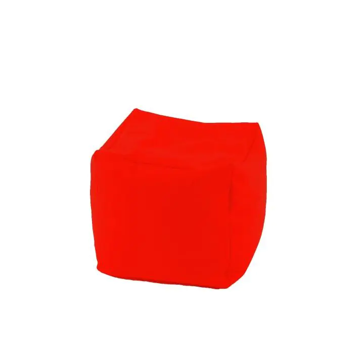 Пуф, 130л., Табуретка Куб XL - Teteron Neon Orange, Перящ се калъф, Пълнеж от Полистиролни перли, за открито, 8281