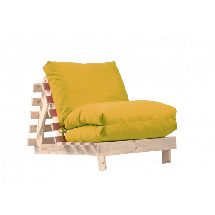 Фотьойл Fubsy Wood, Bombay Buttered Corn, разтегателен шезлонг, дърво, текстил, (8390)