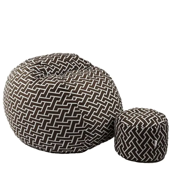 Комплект Барбарон с табуретка за крака 700л. King Size, Zippity Brown, Перящ се калъф, Пълнеж с микс от мемори пяна и дунапрен, Гама Premium, (PUF-M-KO-PT-ZIB)