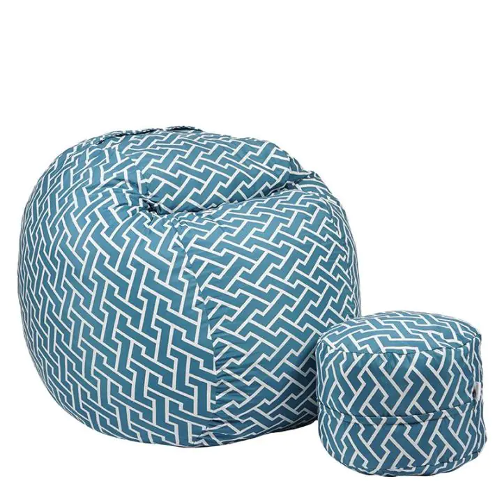 Комплект Барбарон с табуретка за крака, Перящ се калъф, Пълнеж с микс от мемори пяна и дунапрен, 700л., (9412)