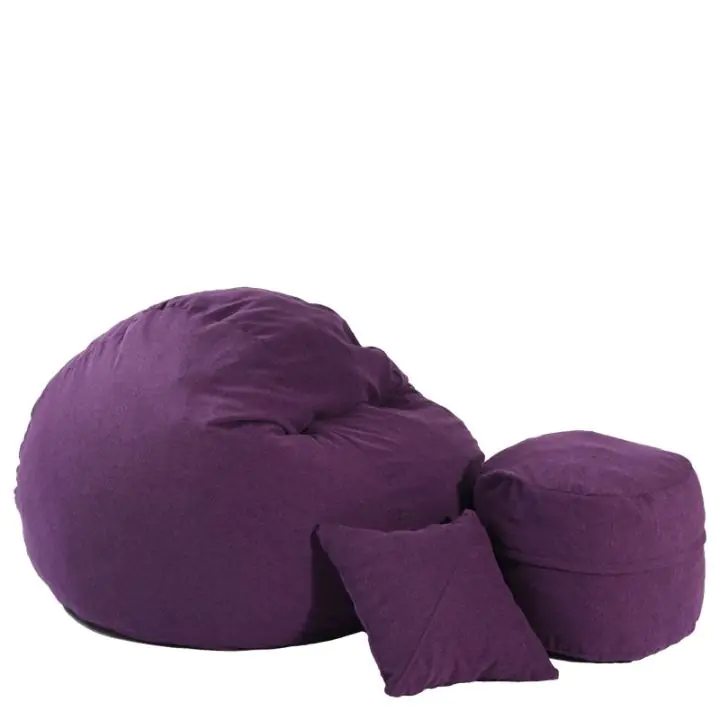 Комплект, Барбарон, с табуретка за крака и декоративна възглавница, 700л. King Size - Mulberry, Перящ се калъф, Трансформира се в легло, Пълнеж с микс от мемори пяна и дунапрен, Гама Premium