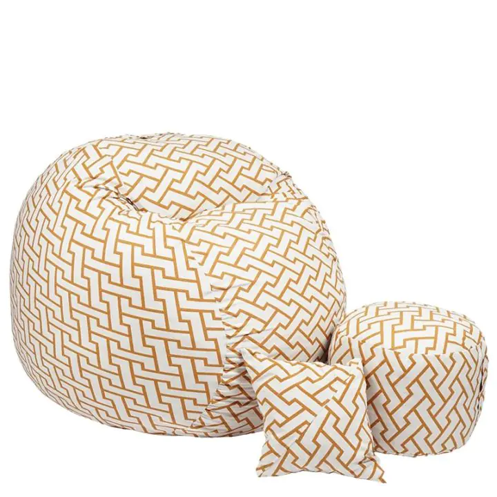 Комплект Барбарон с табуретка за крака и декоративна възглавница 700л. King Size, Zappity Orange, Перящ се калъф, Пълнеж с микс от мемори пяна и дунапрен, Гама Premium, (PUF-M-KOP-PT-ZAO)