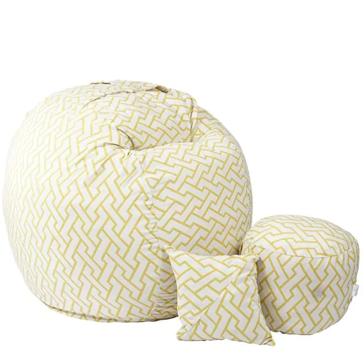 Комплект Барбарон с табуретка за крака и декоративна възглавница 700л. King Size, Zappity Yellow, Перящ се калъф, Пълнеж с микс от мемори пяна и дунапрен, Гама Premium, (PUF-M-KOP-PT-ZAY)