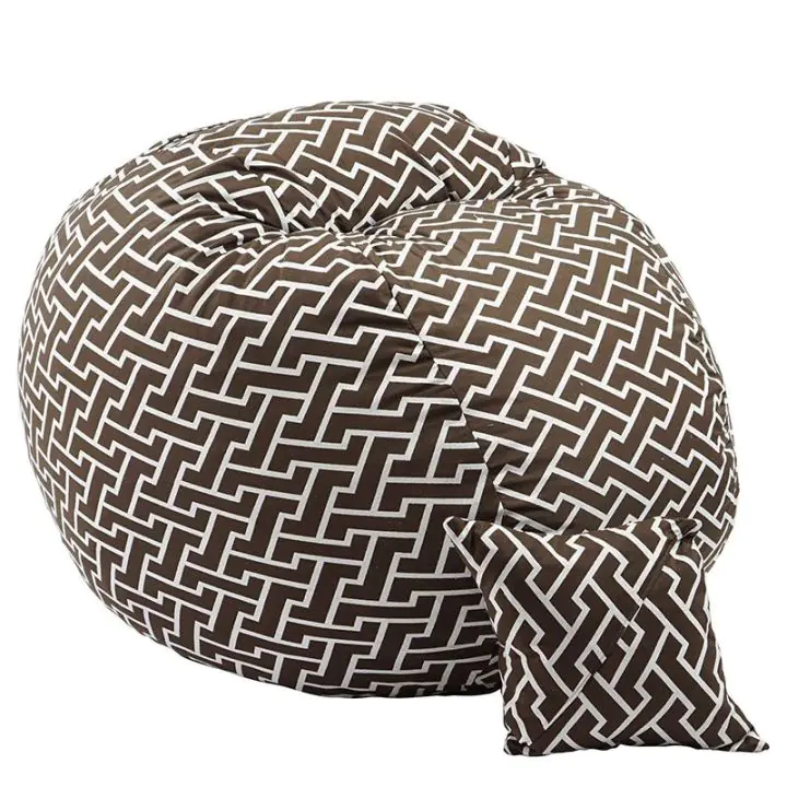 Комплект Барбарон и декоративна възглавница 600л. King Size, Zippity Brown, Перящ се калъф, Пълнеж с микс от мемори пяна и дунапрен, Гама Premium, (PUF-M-KP-PT-ZIB)