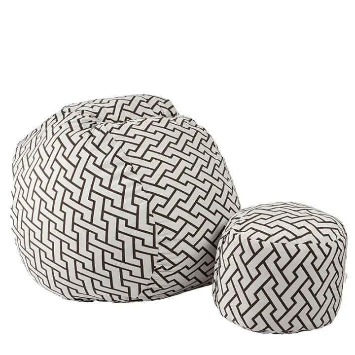 Комплект Барбарон с табуретка за крака 500л. Matusalem, Zappity Brown, Перящ се калъф, Подходящ за деца, Пълнеж с микс от мемори пяна и дунапрен, Гама Premium, (PUF-M-MO-PT-ZAB)