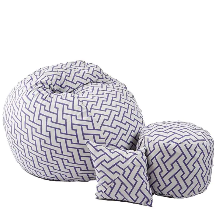 Комплект Барбарон с табуретка за крака и декоративна възглавница 500л. Matusalem, Zappity Purple, Перящ се калъф, Подходящ за деца, Пълнеж с микс от мемори пяна и дунапрен, Гама Premium, (PUF-M-MOP-PT-ZAP)