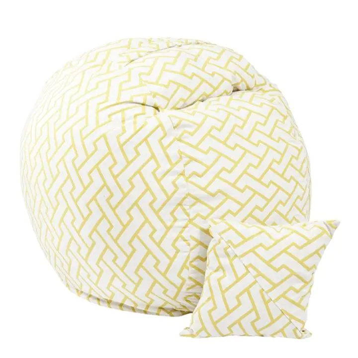 Комплект Барбарон и декоративна възглавница, 450л. Matusalem, Zappity Yellow, Перящ се калъф, Подходящ за деца, Пълнеж с микс от мемори пяна и дунапрен, Гама Premium, (PUF-M-MP-PT-ZAY)