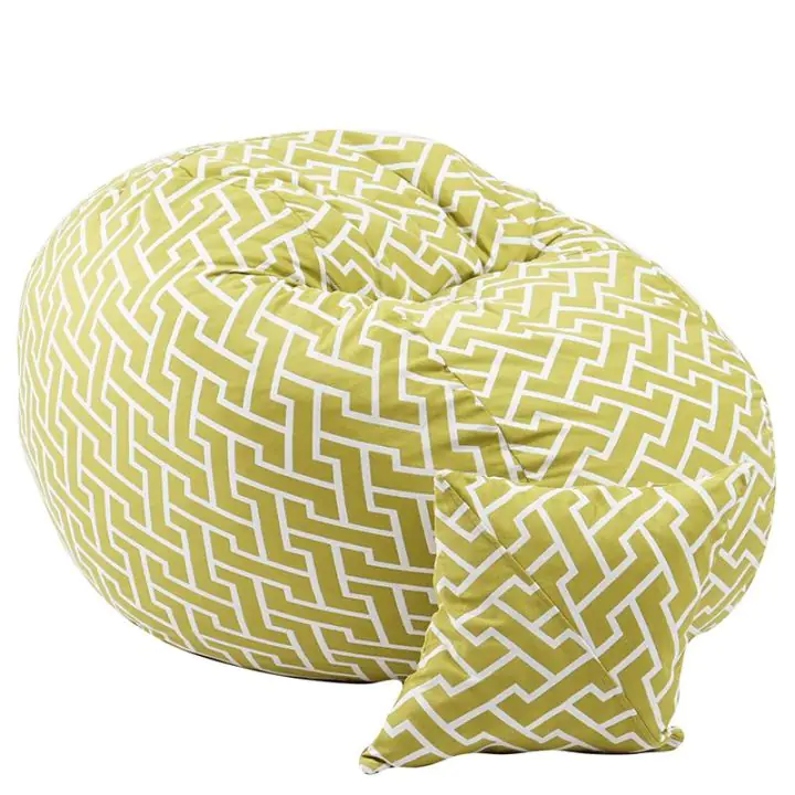 Комплект Барбарон и декоративна възглавница, 450л. Matusalem, Zippity Green, Перящ се калъф, Подходящ за деца, Пълнеж с микс от мемори пяна и дунапрен, Гама Premium, (PUF-M-MP-PT-ZIG)