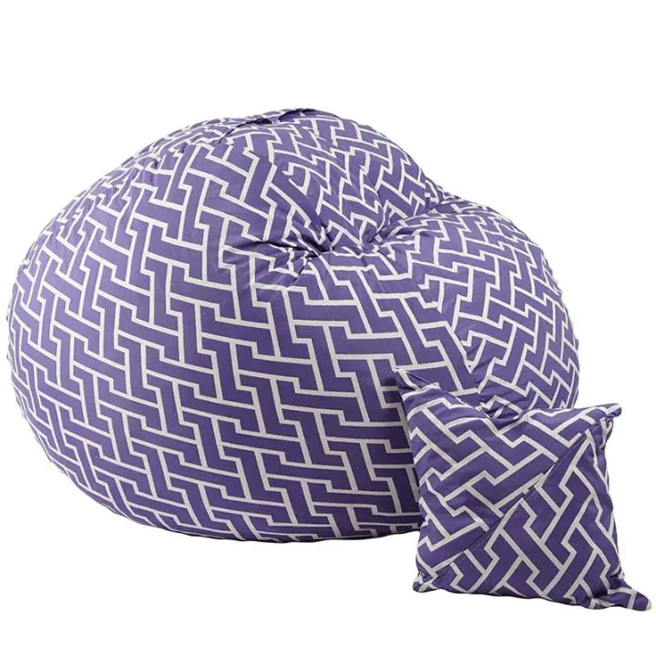 Комплект Барбарон и декоративна възглавница, 450л. Matusalem, Zippity Purple, Перящ се калъф, Подходящ за деца, Пълнеж с микс от мемори пяна и дунапрен, Гама Premium, (PUF-M-MP-PT-ZIP)