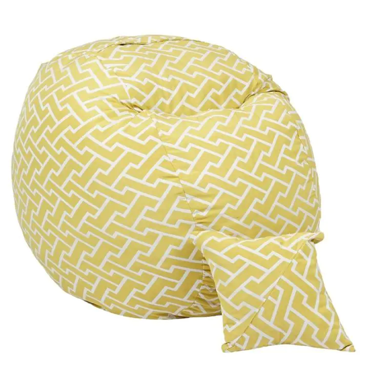 Комплект Барбарон и декоративна възглавница, 450л. Matusalem, Zippity Yellow, Перящ се калъф, Подходящ за деца, Пълнеж с микс от мемори пяна и дунапрен, Гама Premium, (PUF-M-MP-PT-ZIY)