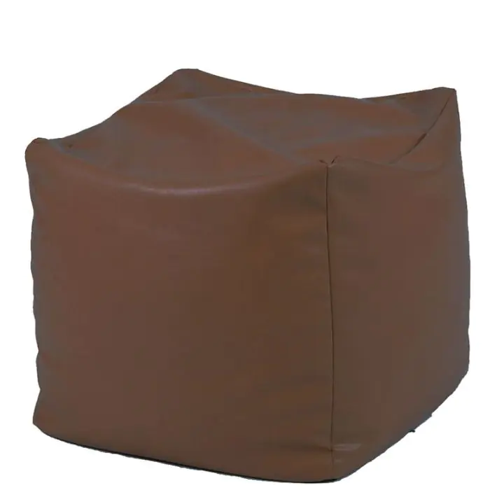 Пуф, 80л., Табуретка Куб - Chocolate, PU кожа, Пълнеж от Полистиролни перли, 8082