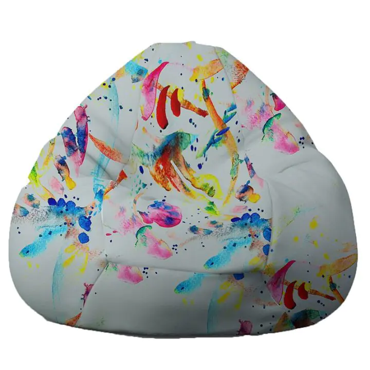 Пуф круша, 520л., Nirvana Gigant - Culori Jucause, Водоустойчив, Перящ се калъф, Пълнеж от Полистиролни перли, принт, 8461