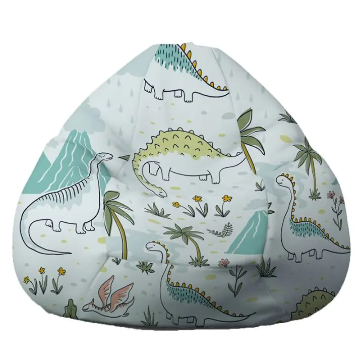 Пуф круша, 520л., Nirvana Gigant - Dino Age, Водоустойчив, Перящ се калъф, Пълнеж от Полистиролни перли, принт, 8463