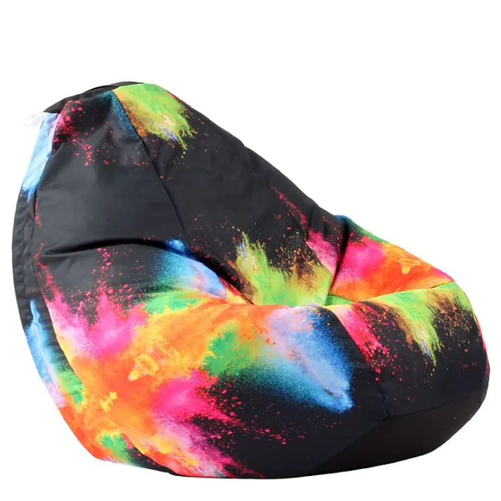 Пуф, круша, 520л., Nirvana Gigant - Colour Festival, Водоустойчив, Перящ се калъф, Пълнеж от Полистиролни перли, принт, 8297