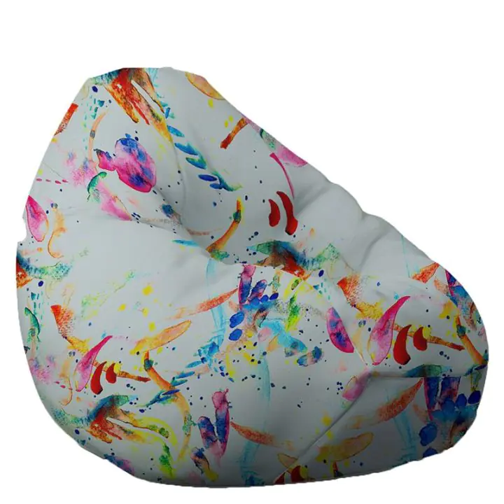 Пуф круша, Водоустойчив, Перящ се калъф, Пълнеж от Полистиролни перли, принт, 320л., (8470)