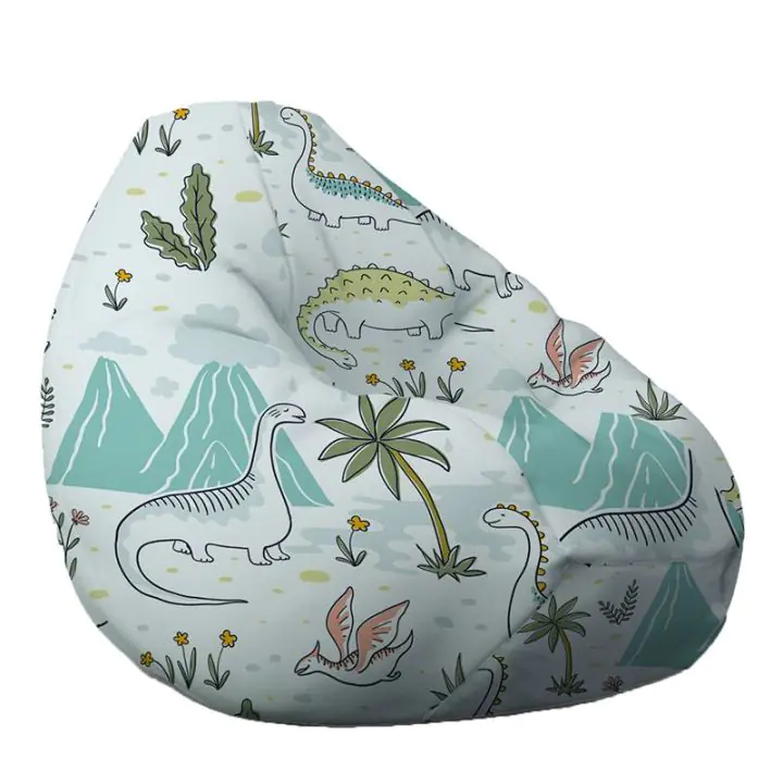 Пуф круша, 320л., Nirvana Grande, Dino Age, Водоустойчив, Перящ се калъф, Пълнеж от Полистиролни перли, принт, 8472