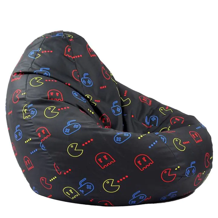 Пуф, круша, 320л., Nirvana Grande, Game On, Водоустойчив, Перящ се калъф, Пълнеж от Полистиролни перли, принт, 8313