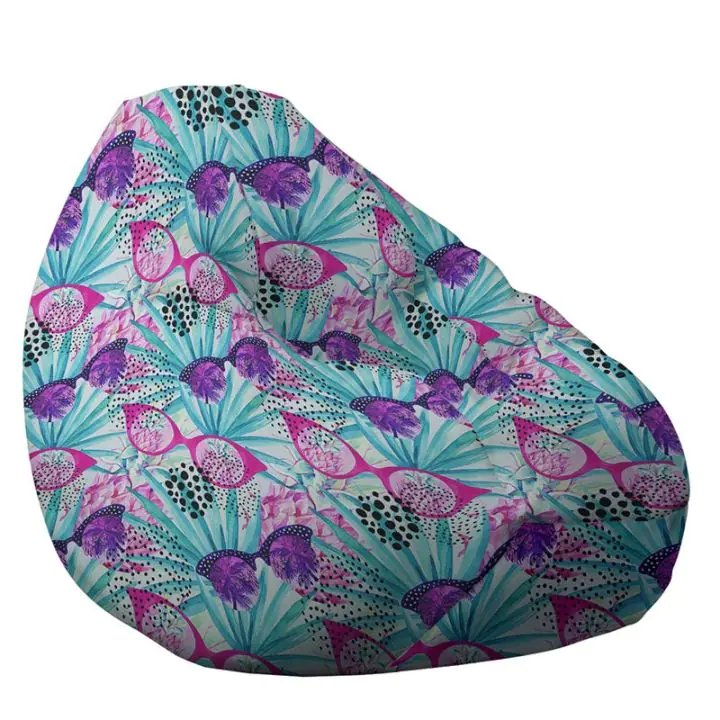 Пуф круша 320л., Nirvana Grande, Sunglasses, Водоустойчив, Перящ се калъф, Пълнеж от Полистиролни перли, принт, (11151)