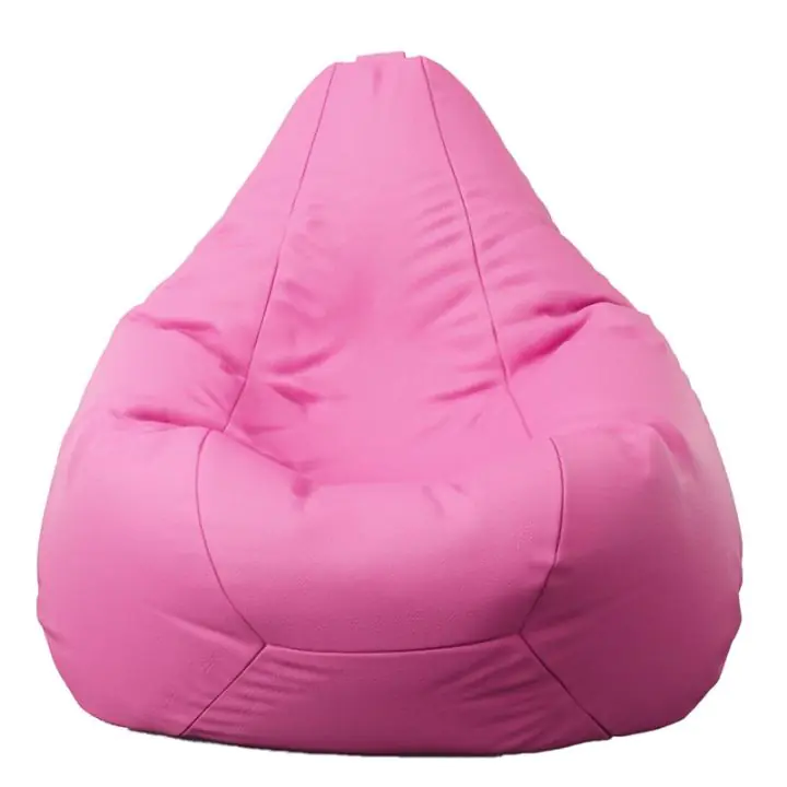 Пуф, круша, 220л., Nirvana Hobbit - Roz, Еко кожа, Пълнеж от Полистиролни перли