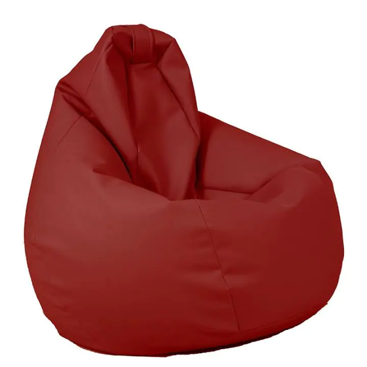 Пуф, круша, 220л., Nirvana Hobbit - Bordo, Еко кожа, Пълнеж от Полистиролни перли