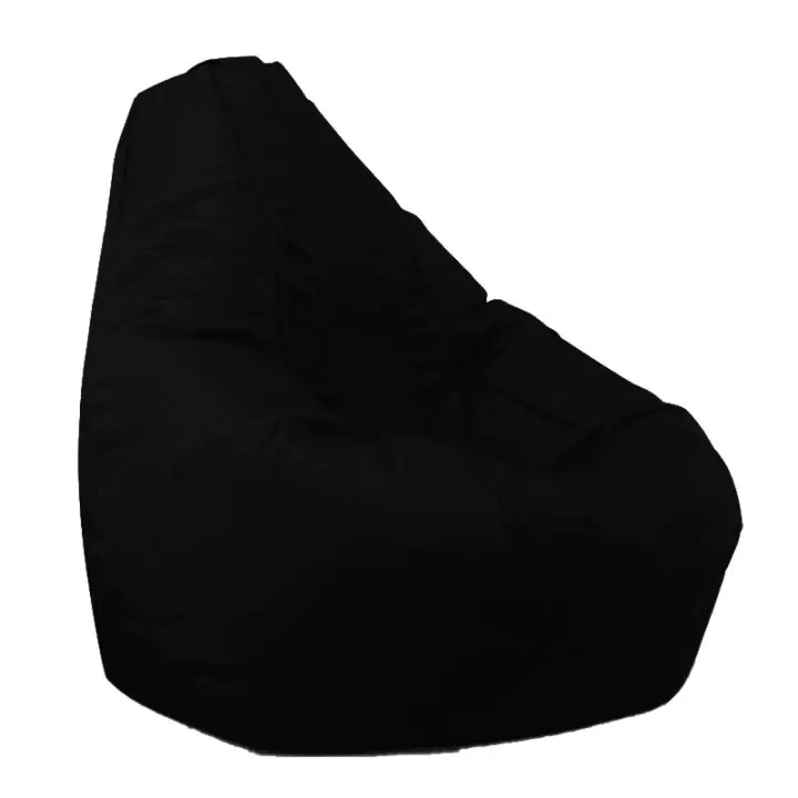 Пуф, круша, 220л., Nirvana Hobbit - Panama Black, водоустойчив, Перящ се калъф, Пълнеж от Полистиролни перли