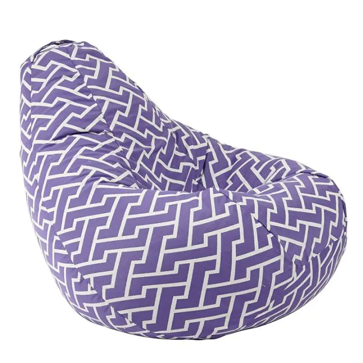 Пуф круша 220л. Nirvana Hobbit, Zippity Purple, Перящ се калъф, Пълнеж от полистиролни перли, Гама Premium, (PUF-G-NH-PT-ZIP)