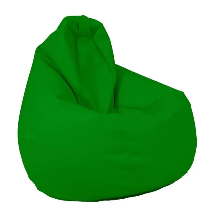 Пуф, круша, 220л., Nirvana Hobbit - Teteron Green, За открито, Перящ се калъф, Пълнеж от Полистиролни перли