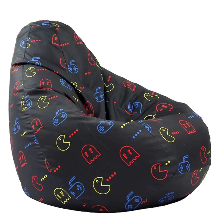 Пуф, круша, 220л., Nirvana Hobbit, Game On, Водоустойчив, Перящ се калъф, Пълнеж от Полистиролни перли, принт, 8330