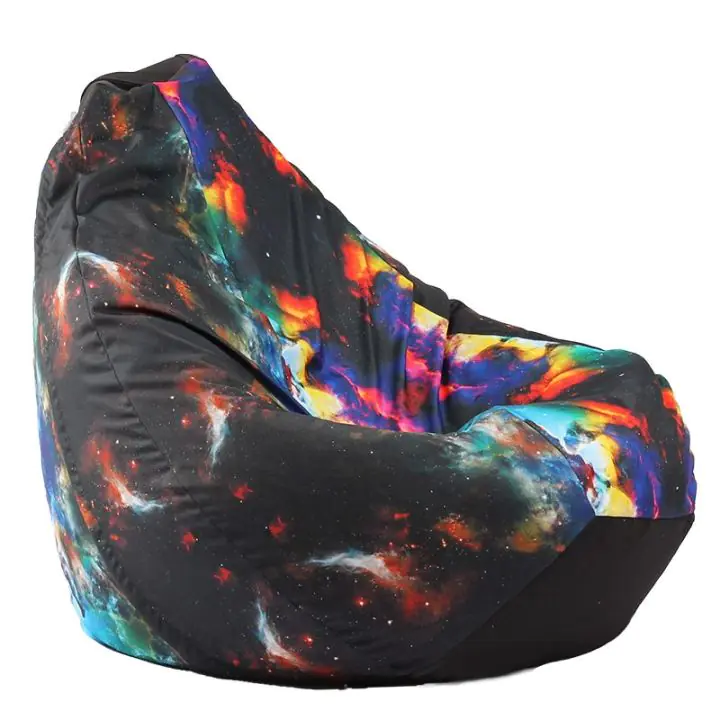 Пуф, круша, 220л., Nirvana Hobbit, Misty Lagoon, Водоустойчив, Перящ се калъф, Пълнеж от Полистиролни перли, принт, 8334