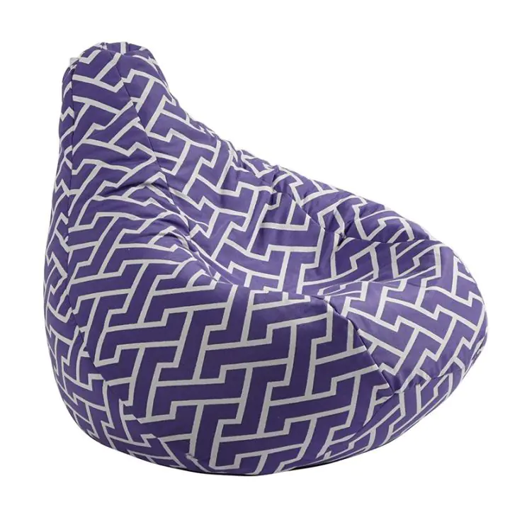 Пуф круша за деца 4-14 г.160л. Nirvana Light, Zippity Purple, Перящ се калъф, Пълнеж от Полистиролни перли, Гама Premium, (PUF-G-NL-PT-ZIP)