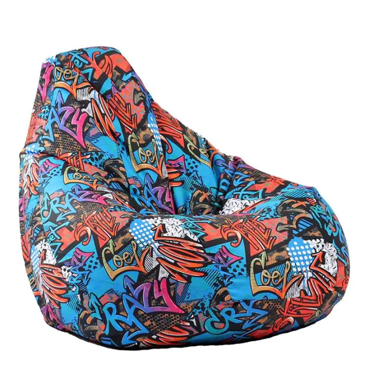 Пуф, круша за деца 4-14 г.,160л. Nirvana Light, Street Art, Водоустойчив, Перящ се калъф, Пълнеж от Полистиролни перли, принт, 8349