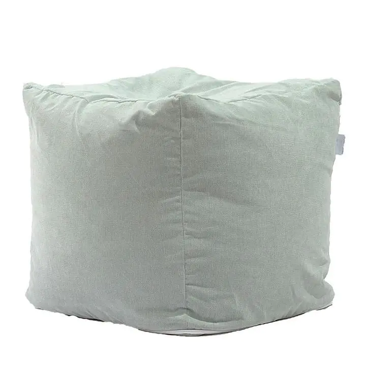 Пуф, 130л., Табуретка Куб XL - Light Mint, Перящ се калъф, Гама Premium, Пълнеж от Полистиролни перли