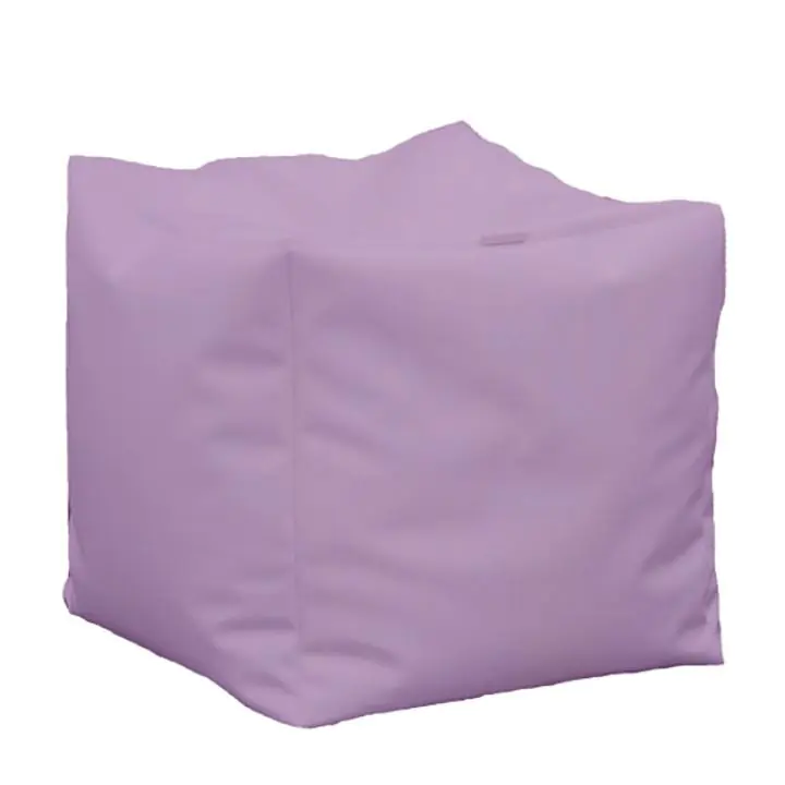 Пуф, 130л., Табуретка Куб XL - Teteron Liliac, Перящ се калъф, Пълнеж от Полистиролни перли, за открито, 8280