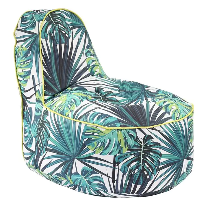 Пуф, стол, 200л., OK Junior, Tropical Leaves, Водоустойчив, Перящ се калъф, Пълнеж от Полистиролни перли, принт, 8483