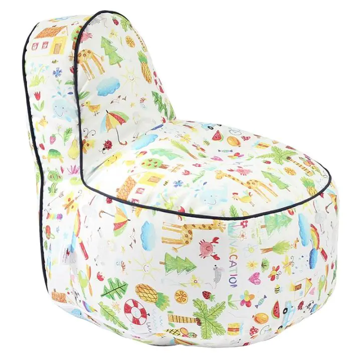 Пуф, стол, 200л., OK Junior, A Colourful World, Водоустойчив, Перящ се калъф, Пълнеж от Полистиролни перли, принт, 8481